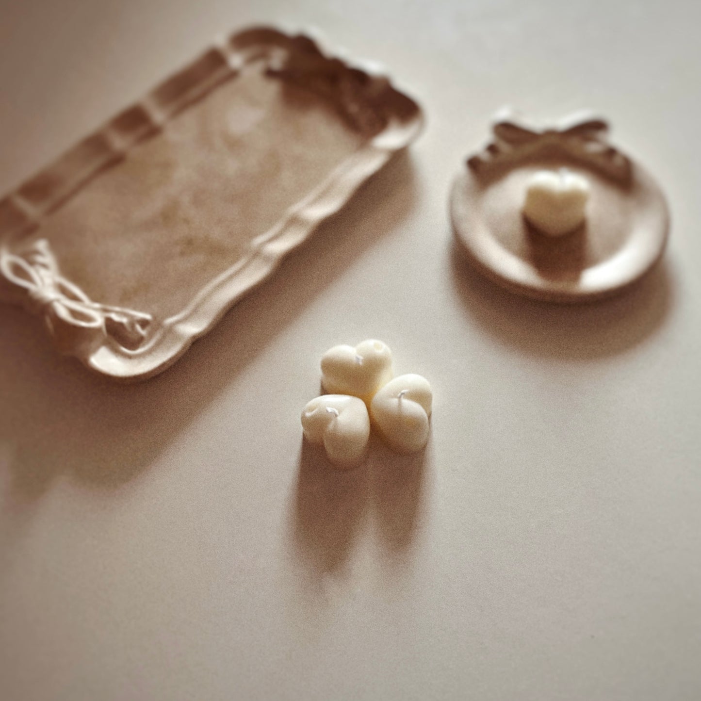 Ribbon Heart Candle Holders